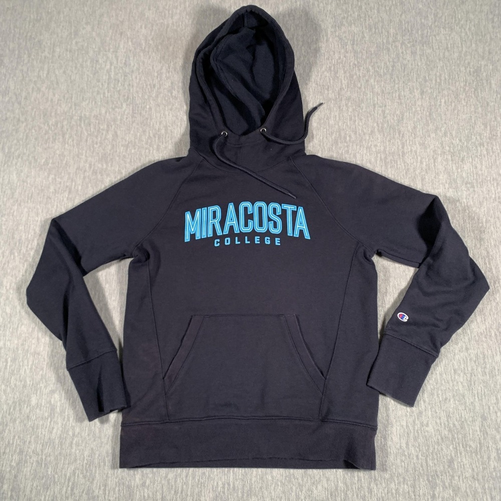 MiraCosta College Hoodie Mens Small Navyโ Blue Pullover Sweatshirt Fleece